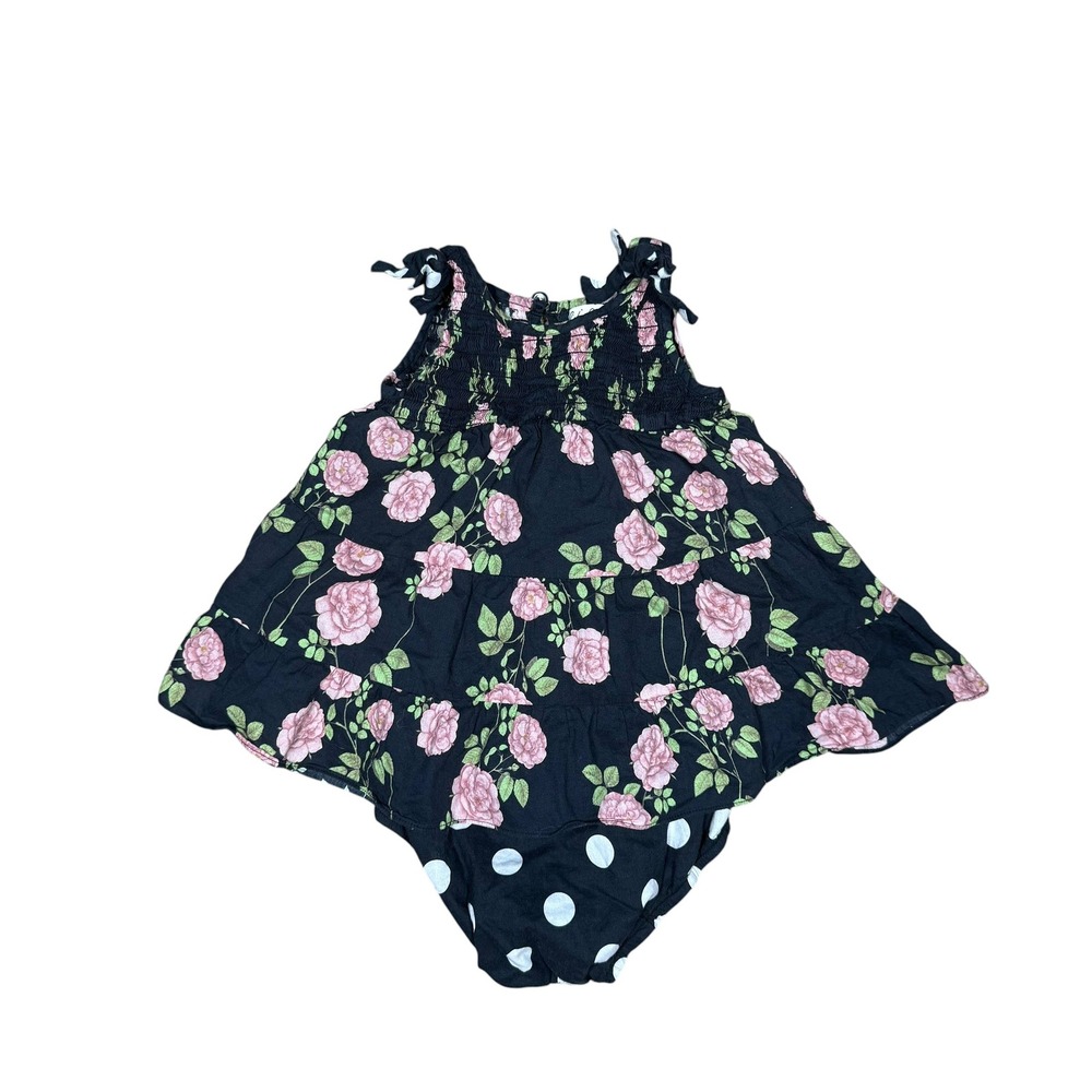 NWT Lil Lemons For Love &‎ Lemons Polka Dot Romper Dress 18-24M
